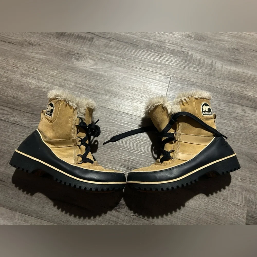 Womens Sorel Tivoli Fur Lined Lace Up Boots 6.5 - Picture 2 of 10